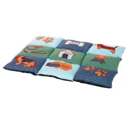 Manta/almofadao "patchwork" 80x55 Cm azul/verde Trixie Trixie