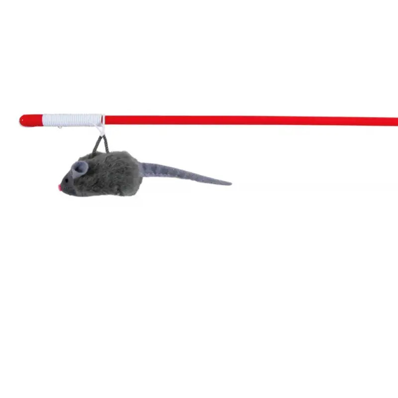 Bastao "squeaky" C/ Rato C/ Som - 47 Cm Trixie