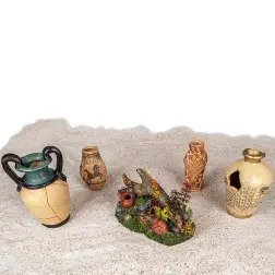 Decoraçao Aquario - Vaso Egipcio Grd. 12x12x18 Cm Vadigran Vadigran