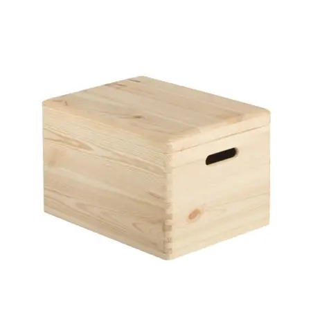 Caixa de Madeira em Pinho Montada Com Tampa 40x30x23cm Astigarraga Astigarraga