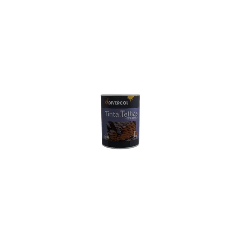 Tinta Acrílica para Telhas Preta 0,75lt Divercol Tinta Acrílica para Telhas Preta 0,75lt Divercol