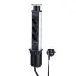 Bloco Vertical de 3 Tomadas para Secretária + 2 Saídas USB 2mt Electraline Bloco Vertical de 3 Tomadas para Secretária + 2 Saídas USB 2mt Electraline
