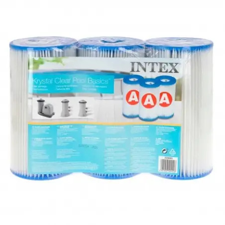 Filtro para Bomba de Filtragem Tipo A Pack 3un 29003 Intex Intex