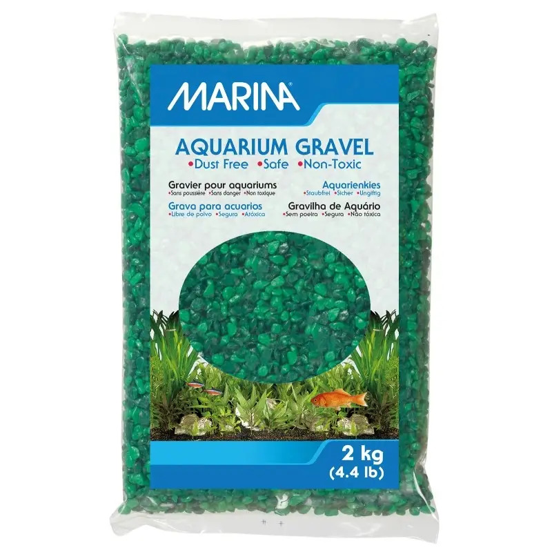 Areia Decorativa Verde Mix 2Kg para Aquário Marina