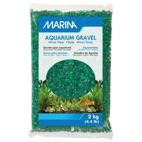 Areia Decorativa Verde Mix 2Kg para Aquário Marina Marina