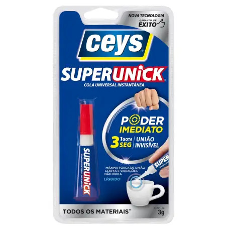 Cola Universal Instantânea SuperUnick 3 Segundos 3gr Ceys Ceys