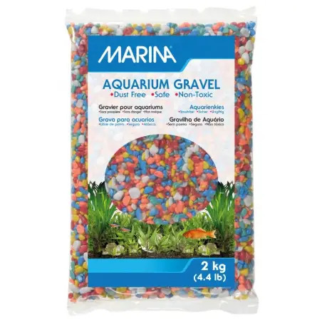Areia Decorativa Colorida Mix 2Kg para Aquário Marina Marina