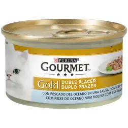 Gourmet Gold Duplo Prazer com Peixe do Oceano para Gato 85gr Purina Purina
