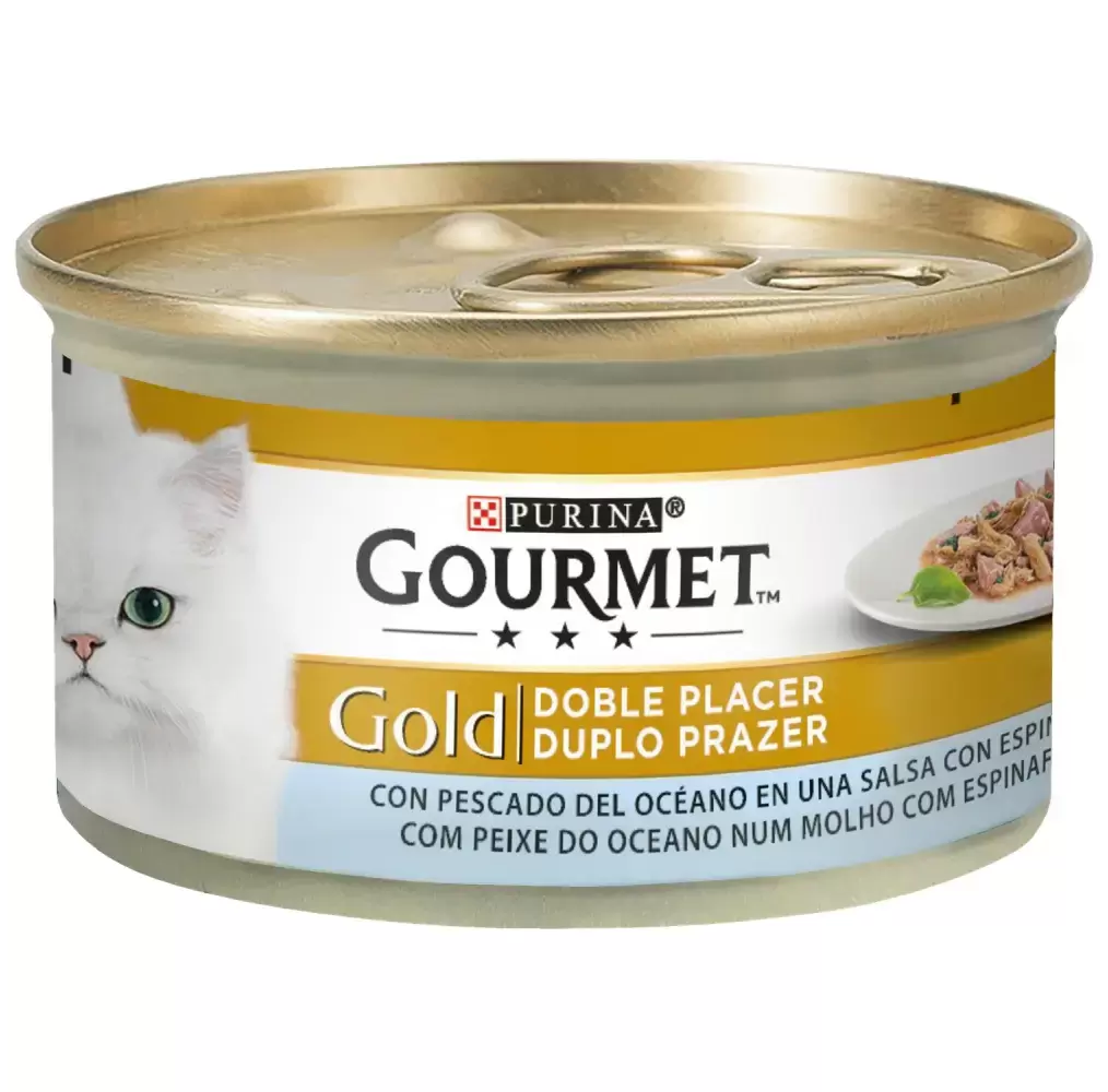 Gourmet Gold Duplo Prazer com Peixe do Oceano para Gato 85gr Purina