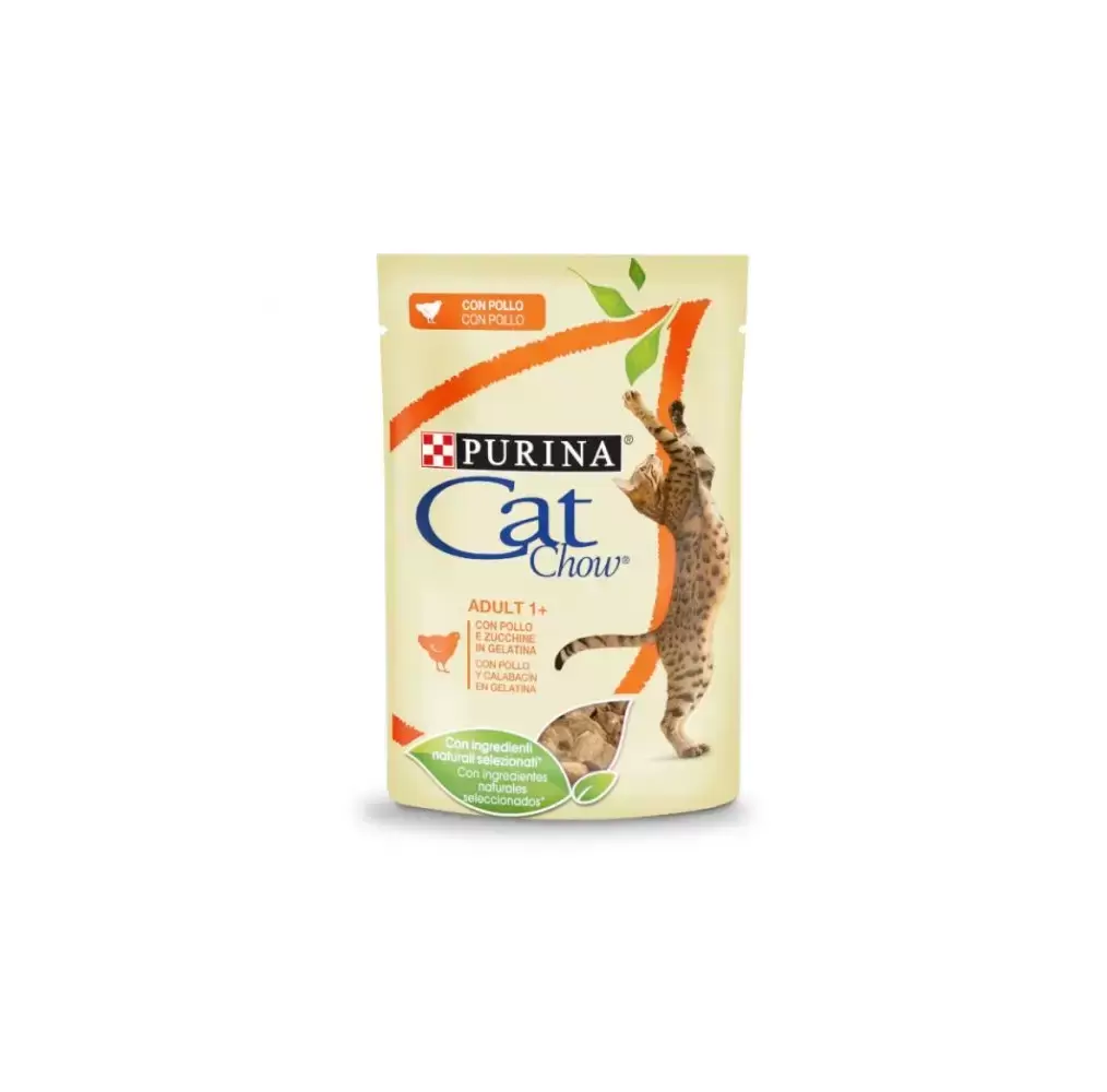 Ração Seca para Gato Cat Chow Adult Gij Galinha & Courgete 85gr Purina