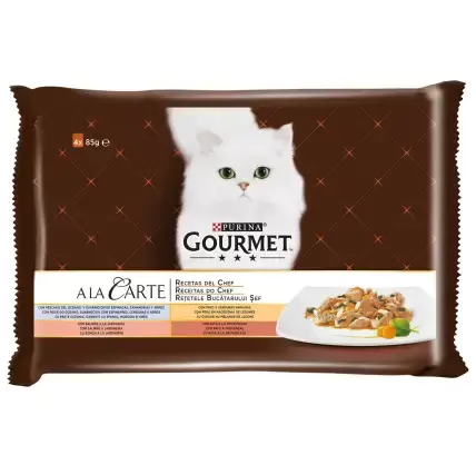 Ração Húmida para Gato Gourmet a la Carte Peixe 4x85gr Purina Purina