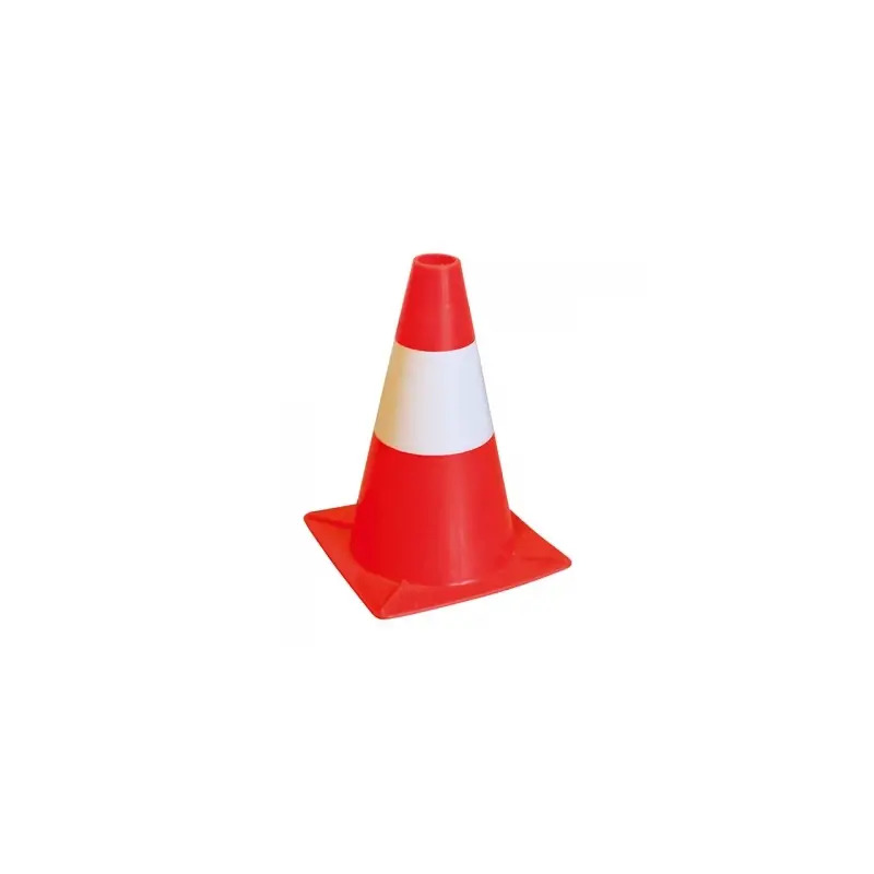 Cone de Sinalizaçao em PE Branco/Vermelho 30cm CLS