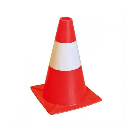 Cone de Sinalizaçao em PE Branco/Vermelho 30cm CLS CLS