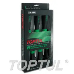 Jogo de Chaves de Fenda Phillips 6 Peças GAAE0611 Toptul Toptul