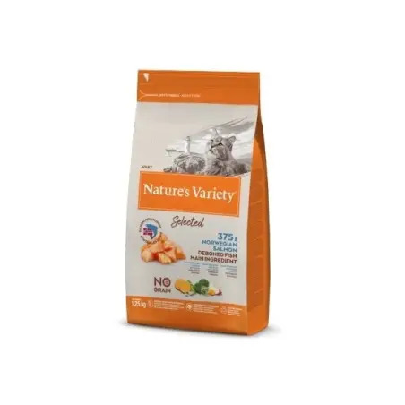 Ração Seca para Gato Selected Salmão da Noruega 1,25kg Natures Variety Natures Variety
