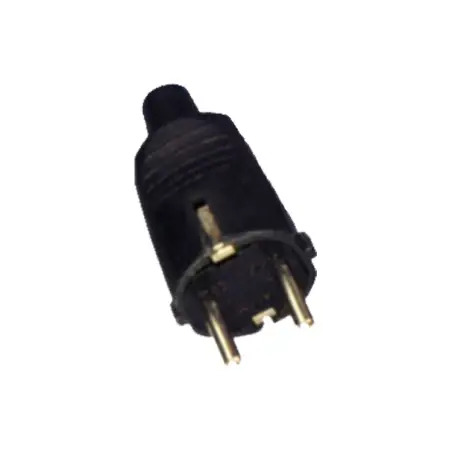 Ficha Macho de Borracha com Terra Saída Saída Direta 10/16A 6155 Cyllux Cyllux