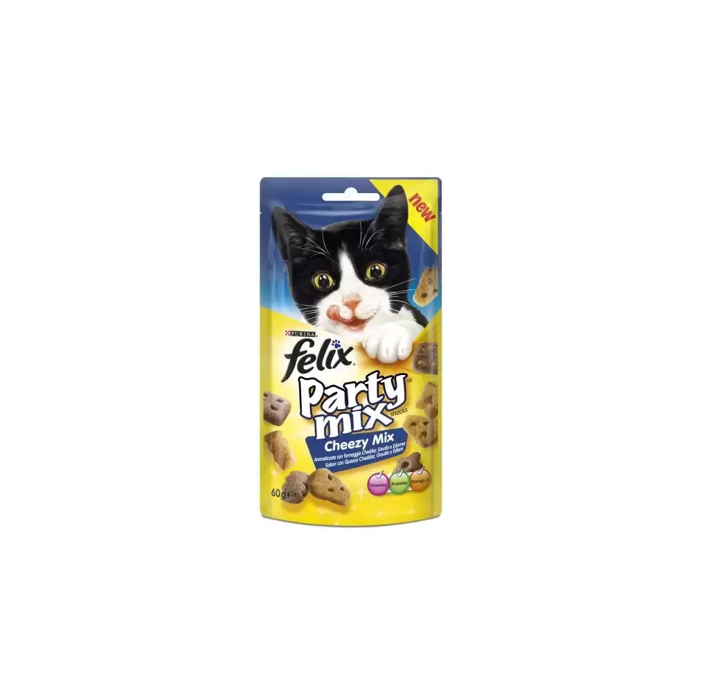 Snacks para Gato Felix Party Mix Cheezy Mix 60gr Purina