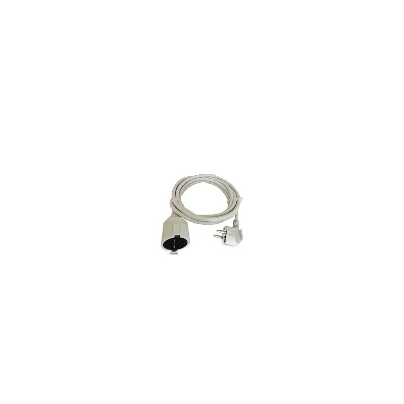 Extensão HO5VVF 3G 1,5mm Macho/Fêmea Schuko 3mt Branca Electraline