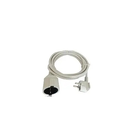 Extensão HO5VVF 3G 1,5mm Macho/Fêmea Schuko 3mt Branca Electraline Electraline