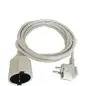 Extensão HO5VVF 3G 1,5mm Macho/Fêmea Schuko 3mt Branca Electraline