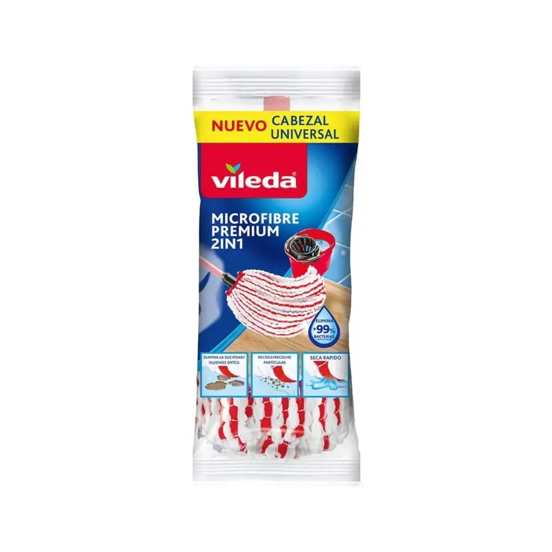 Recarga Microfibras Premium 2 em 1 para Esfregona Vileda