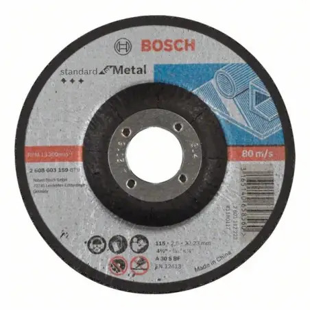 Disco de Corte Standard Metal 115x2,5 2608603159 Bosch Bosch