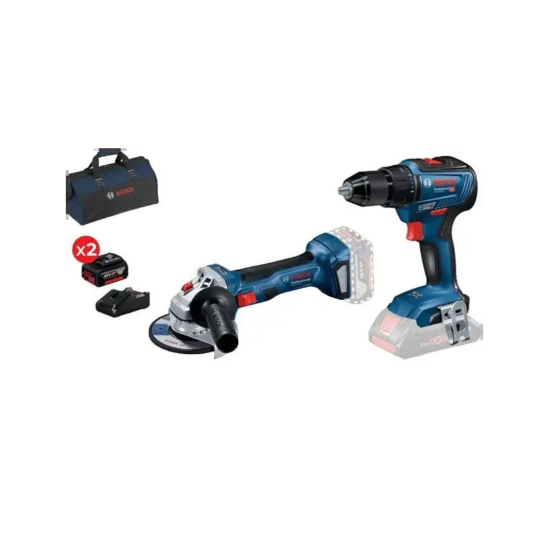 Kit combinado - Kit de 18V: GSB + GWS + 2 baterias GBA 4.0Ah + GAL + saco Professional 0615990M4A Bosch
