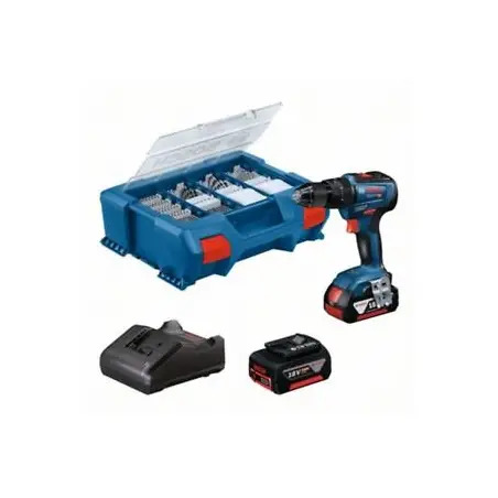Berbequim sem Fio GSB 18V-55 +2x4Ah+GAL 18V-20+82 Acessórios+Caixa 06019H530A Bosch Bosch