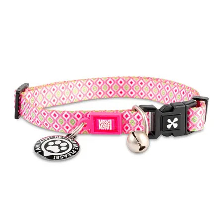 Coleira com ID Tag "Retro Pink" para Gato Max&Molly Max&Molly