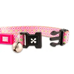 Coleira com ID Tag "Retro Pink" para Gato Max&Molly Max&Molly