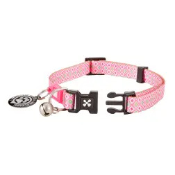 Coleira com ID Tag "Retro Pink" para Gato Max&Molly Max&Molly