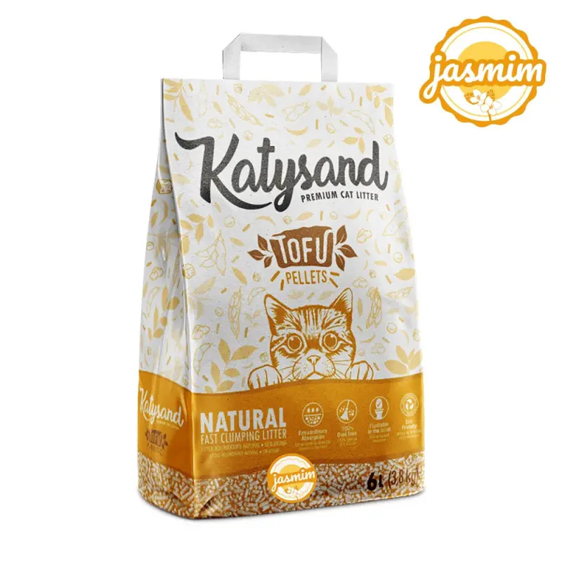 Katysand Tofu - Litter Aglomerante "jasmin" 6lt 3,8 Kg EX Katysand Tofu - Litter Aglomerante "jasmin" 6lt 3,8 Kg EX