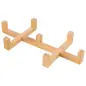 Suporte Em Madeira C/ 2 Gamelas Em Ceramica 0,3 Lt Trixie