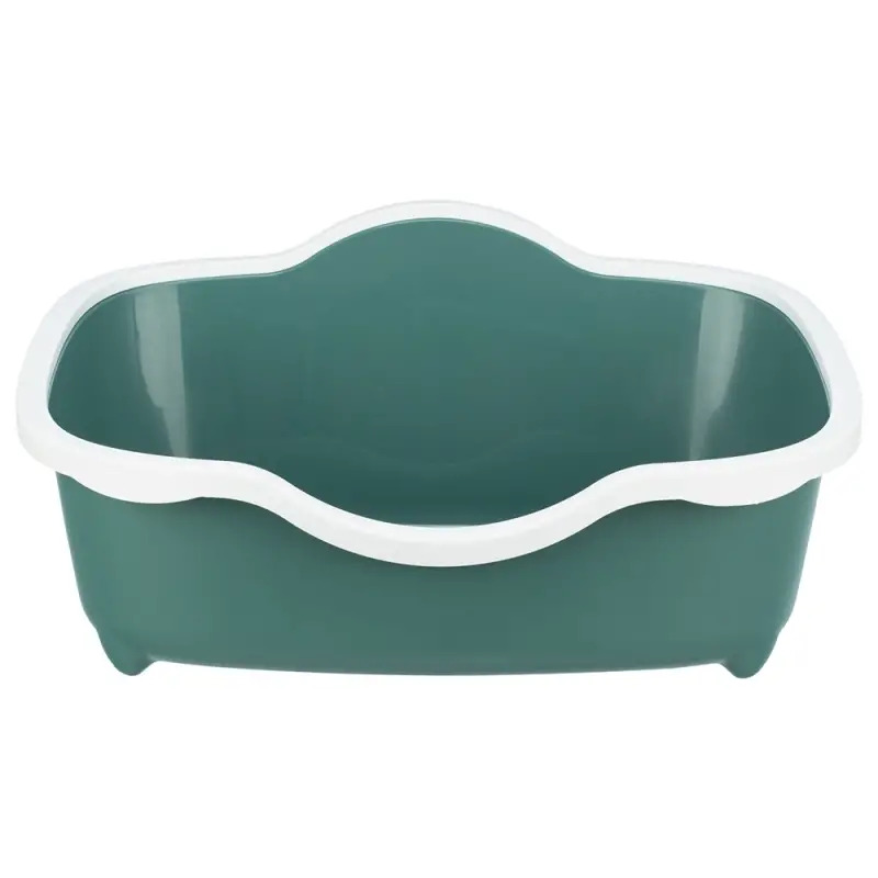 Toilete "davio" C/ Rebordo P/ Gatos verde/branco Trixie