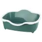 Toilete "davio" C/ Rebordo P/ Gatos verde/branco Trixie