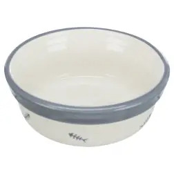 Gamela Ceramica P/ Tx24790 - 0,3lt/ø12cm branco/azul Trixie Trixie