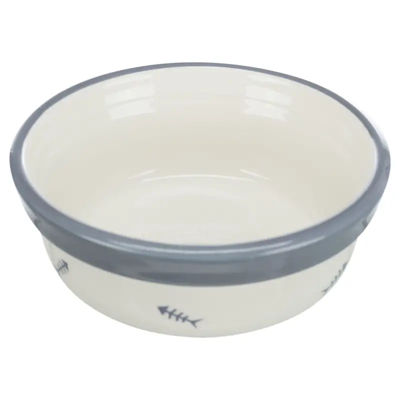 Gamela Ceramica P/ Tx24790 - 0,3lt/ø12cm branco/azul Trixie