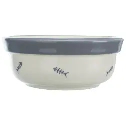 Gamela Ceramica P/ Tx24790 - 0,3lt/ø12cm branco/azul Trixie Trixie