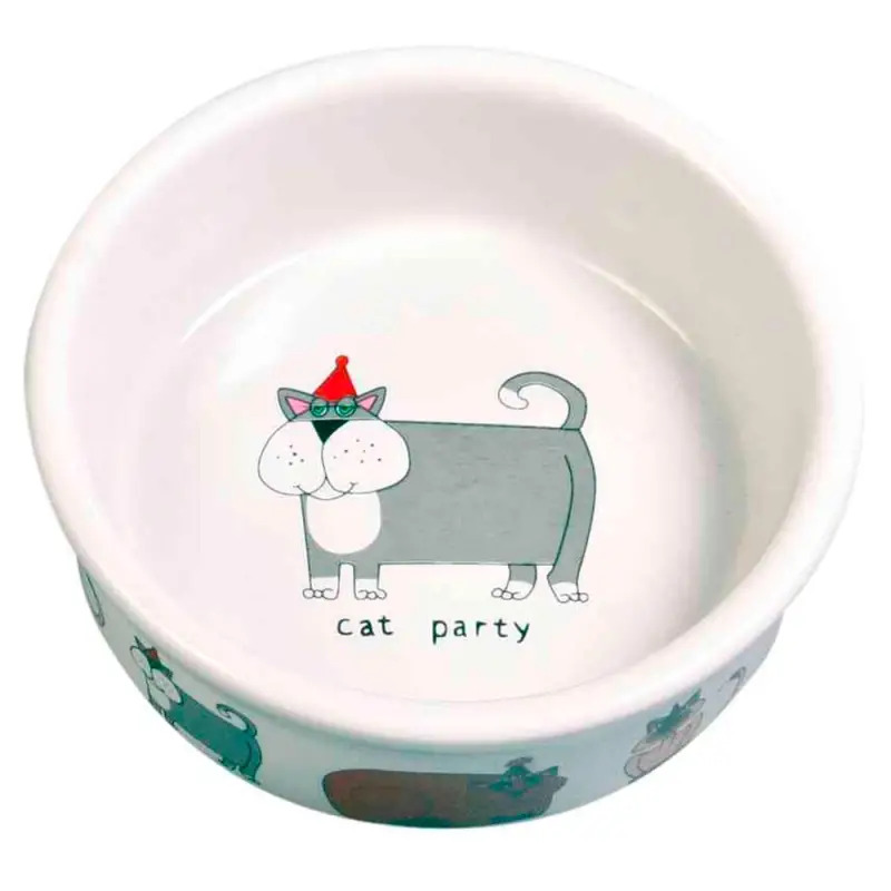 Gamela Em Ceramica P/ Gato 200 Ml/11 Cm emb. C/ 4 Trixie