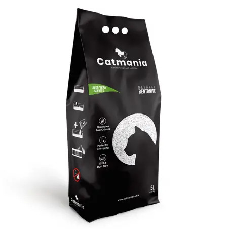 Catmania-litter Bentonite White Compactaloe Vera  Catmania Catmania