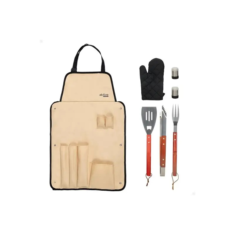 Conjunto Avental com 6 Acessórios para Barbecue 63010 Aktive