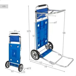Carro Multiusos Dobrável com Base Extensível Aktive Aktive