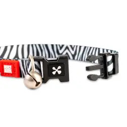 Max & Molly - Coleira C/ Id Tag "zebra" P/ Gato Max&Molly Max&Molly