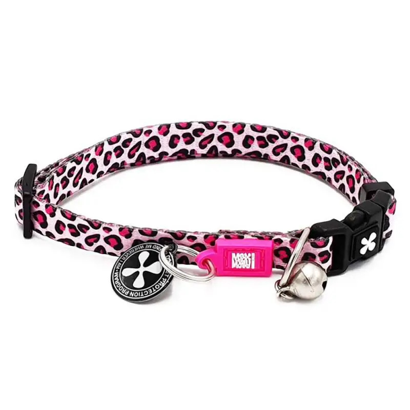 Max & Molly - Coleira C/ Id Tag "leopard Pink" P/ Max&Molly Max & Molly - Coleira C/ Id Tag "leopard Pink" P/ Max&Molly