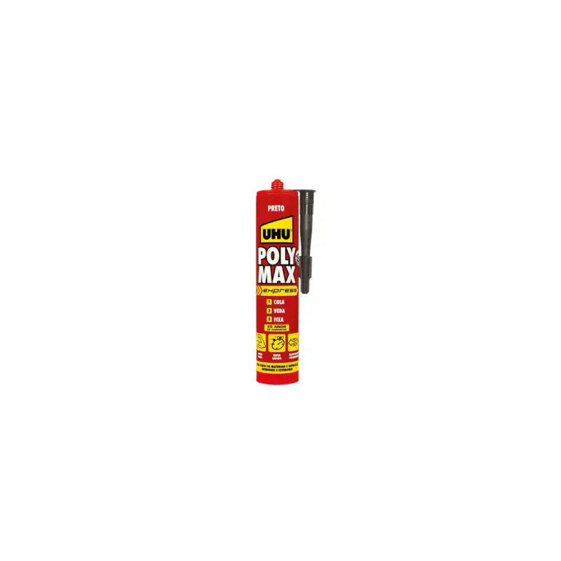 Cola e Veda Poly Max Express 425gr Preto UHU