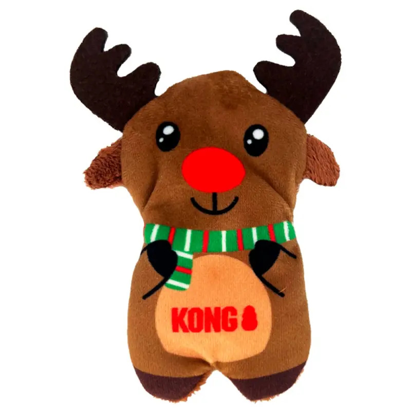 Brinquedo Rena com Bolsa para Recarregar Erva Gateira Kong