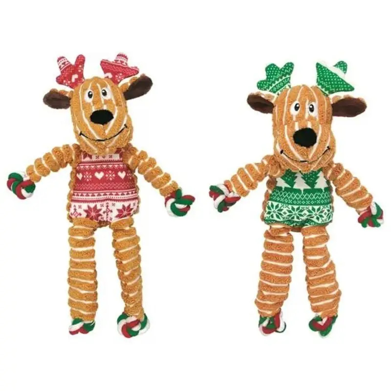 Brinquedo Rena com Nós Peluche Natal S/M Kong