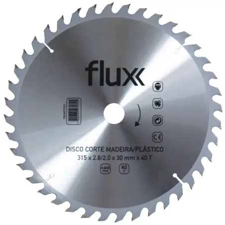 Disco Corte Madeira/Plasticos 110mm Flux Flux