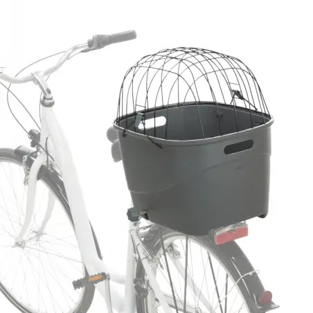 Cesto Plastico C/ Tampa Arame P/ Bicicleta 36x47x46cm Trixie Trixie