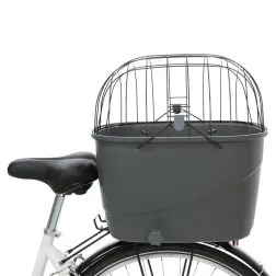 Cesto Plastico C/ Tampa Arame P/ Bicicleta 36x47x46cm Trixie Trixie